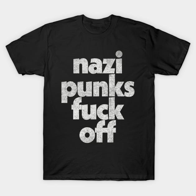 Anti Nazi / Retro Typography Slogan Design T-Shirt by DankFutura